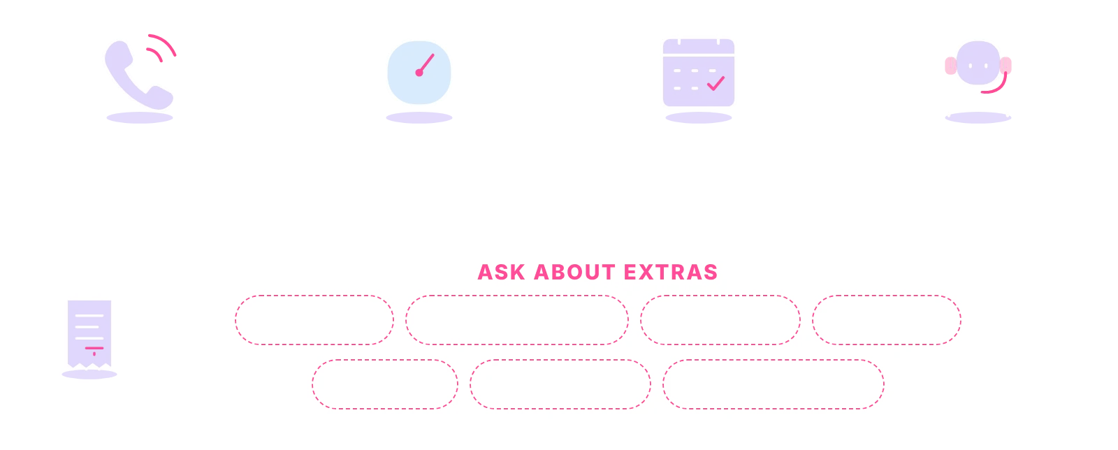 Four ways answering services charge: per call, per minute, monthly bundle and hourly, plus extras to ask about