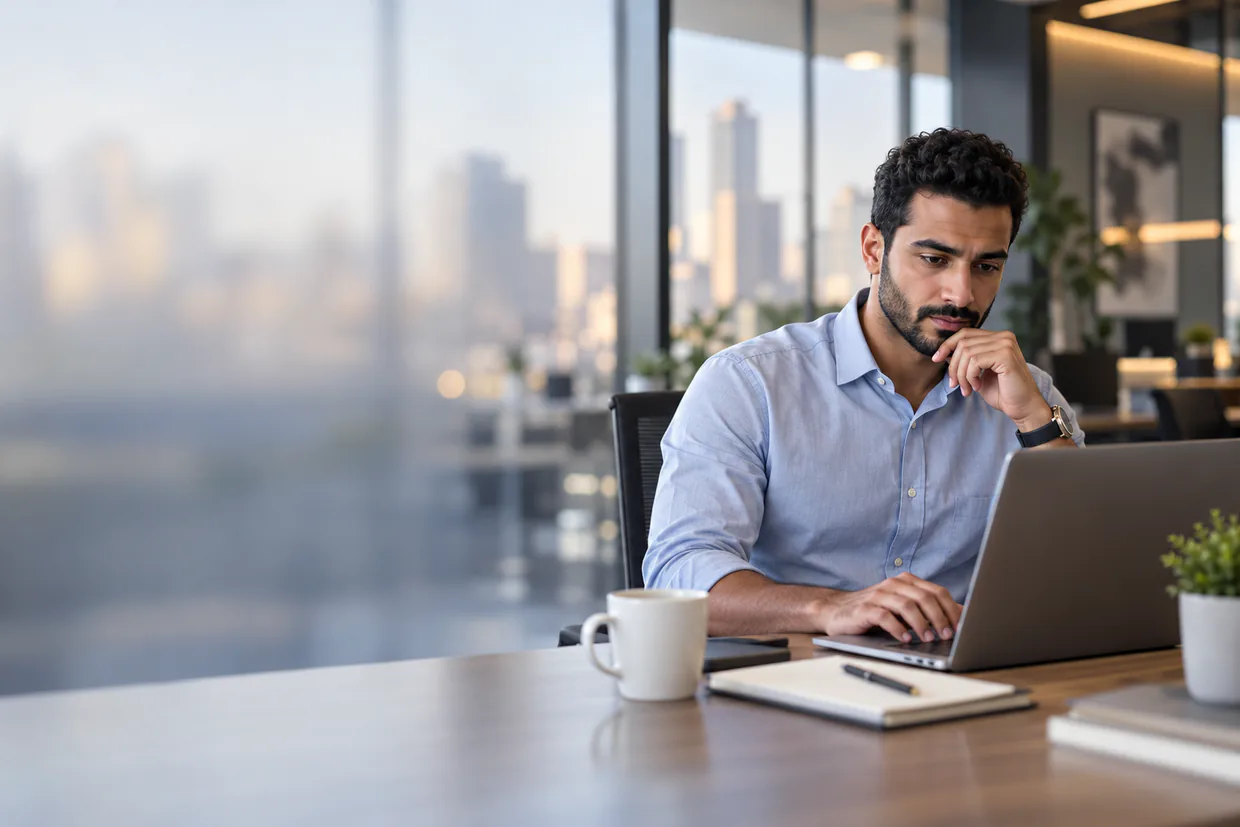 Virtual assistant managing a busy email inbox on a laptop