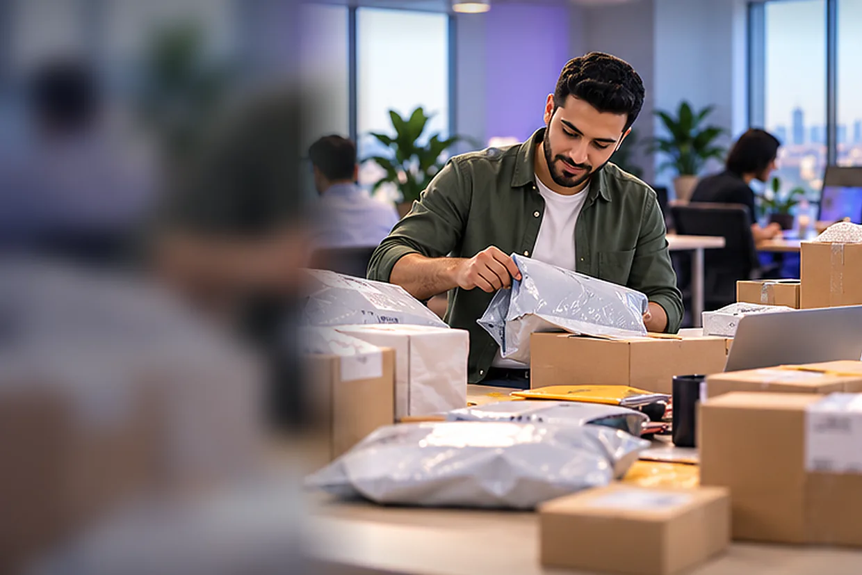 Backlog of orders and returns being cleared by an e-commerce virtual assistant