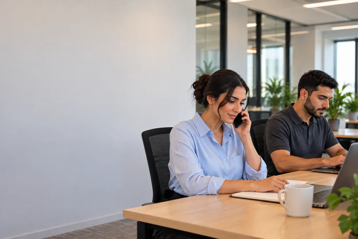 Virtual assistants combining phone calls and email outreach