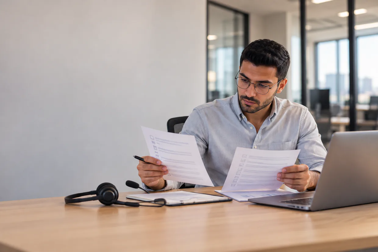 Virtual assistant checking a call list against compliance rules before calling