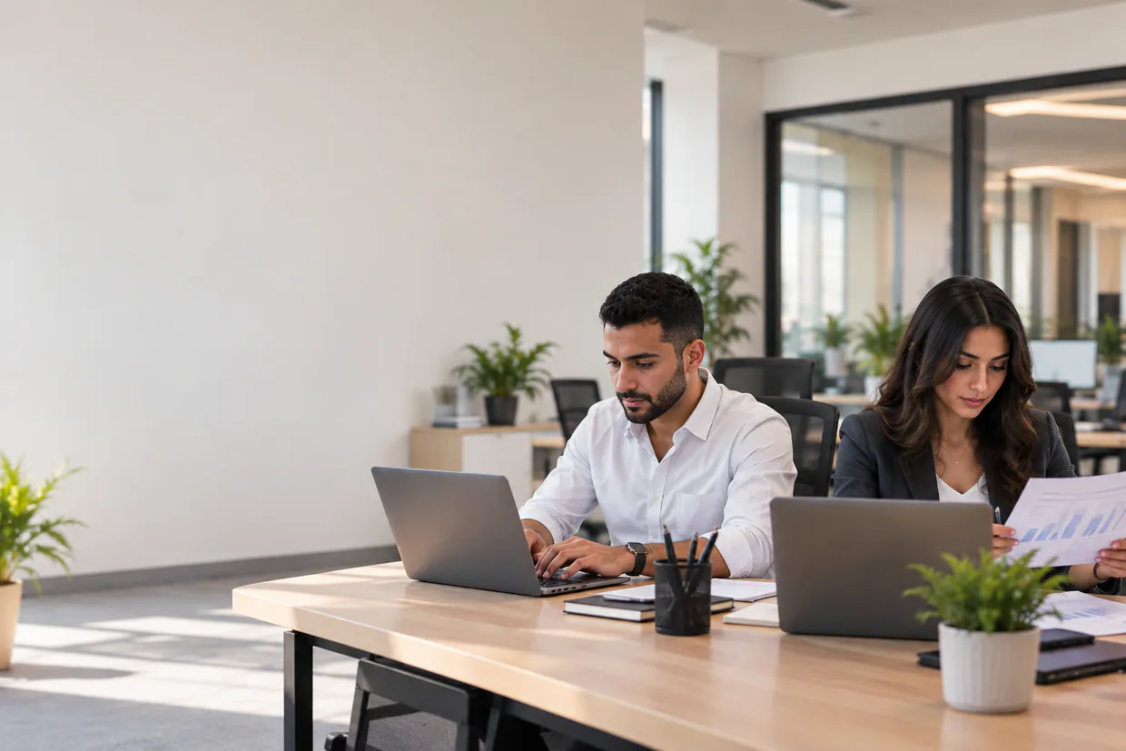 Two virtual assistants working on lead generation and demand generation side by side