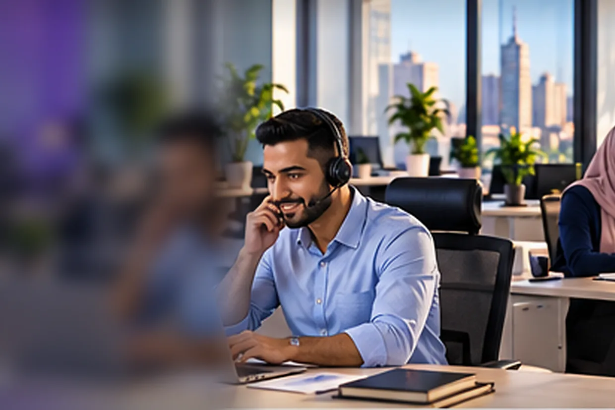 Remote virtual assistant at her desk compared with an in-office personal assistant