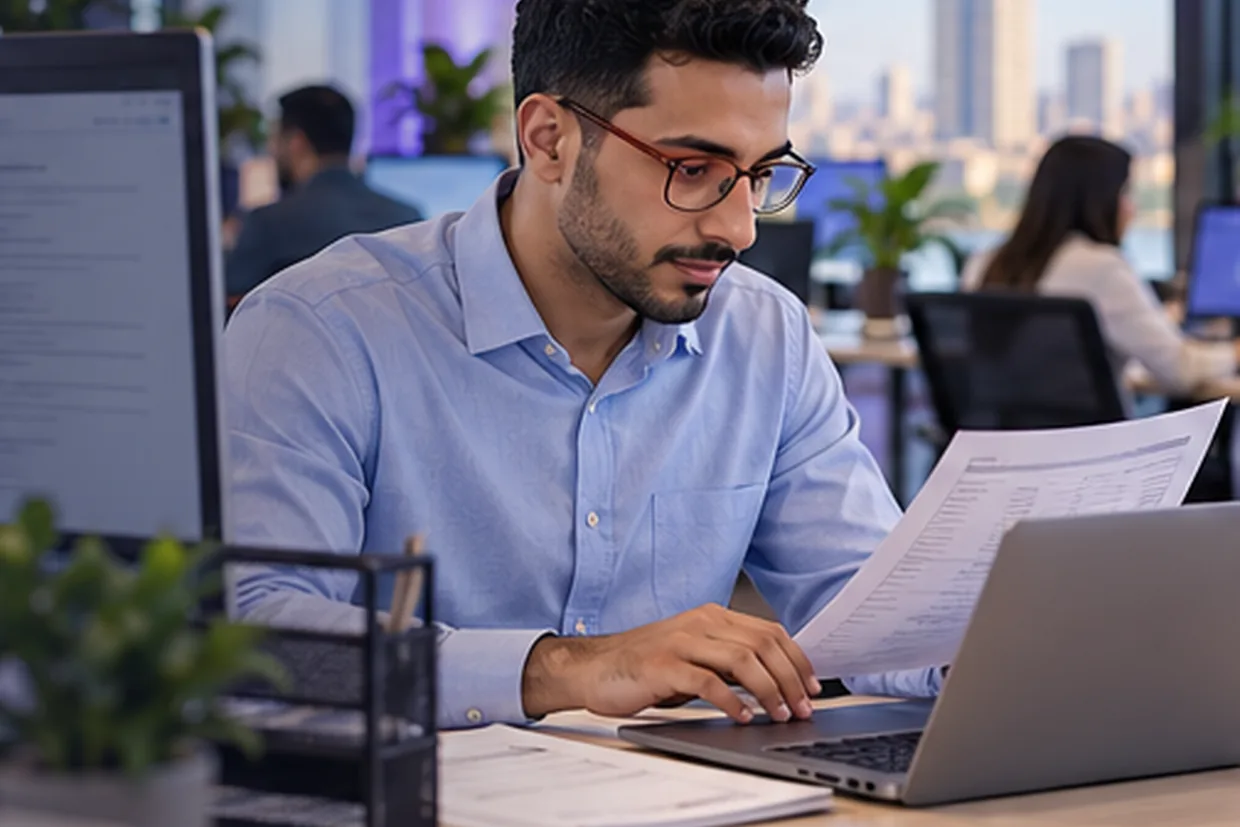 Virtual assistant working through a typical day's tasks