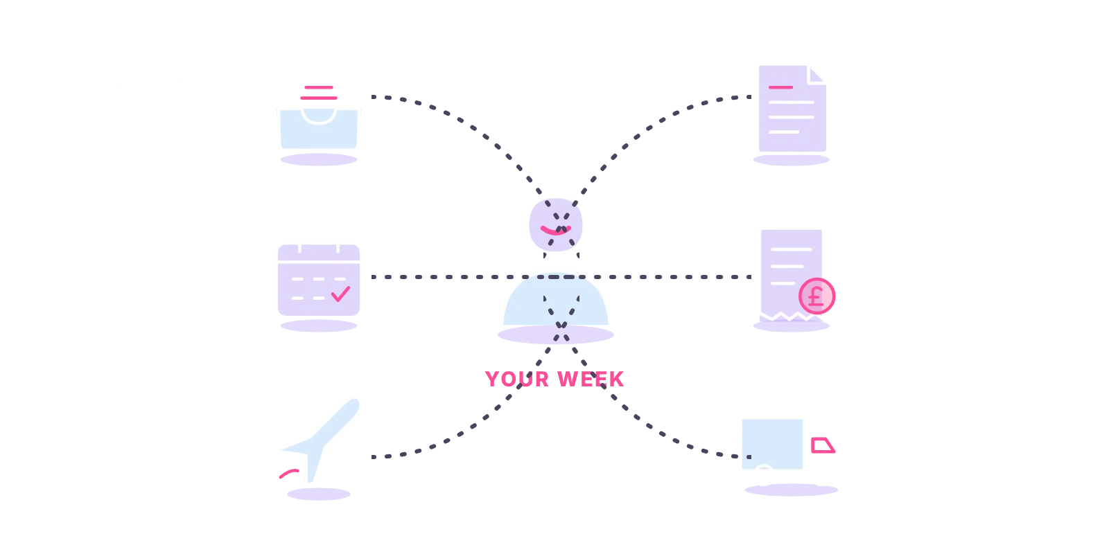 Six admin VA tasks around your week: inbox, calendar, travel, documents and notes, expenses and suppliers